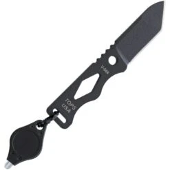 TOPS Knives TOPS CHI01 Chico Fixed Black Traction Coating Blade Knife With Carbon Steel Construction
