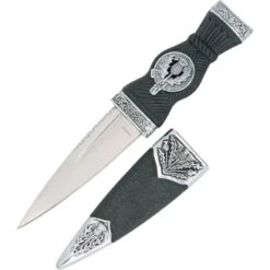 China Made 210555 Mini Scottish Dirk Fixed Blade Knife With Black Composition Handle