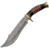 Damascus 1056 Bowie Fixed Damascus Steel Blade Knife With Round Design Black And Red Wood Handle 1 Damascus 1056 Bowie Fixed Damascus Steel Blade Knife With Round Design Black And Red Wood Handle -TOPS Knives Shop 155416 155445