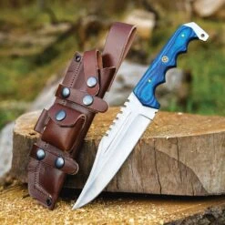 FH CPBW002 Bowie Blue Wood -TOPS Knives Shop 172001