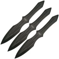 China Made 211230BK Three Piece Throwing Set Black Fixed Blade Knife