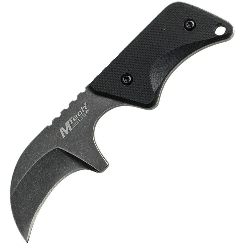 MTech 674 Neck Black Stonewash Fixed Blade Knife 3 MTech 674 Neck Black Stonewash Fixed Blade Knife