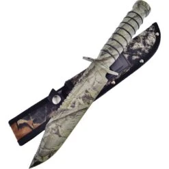 Frost WT700 Whitetail Bowie Camo Fixed Blade Knife