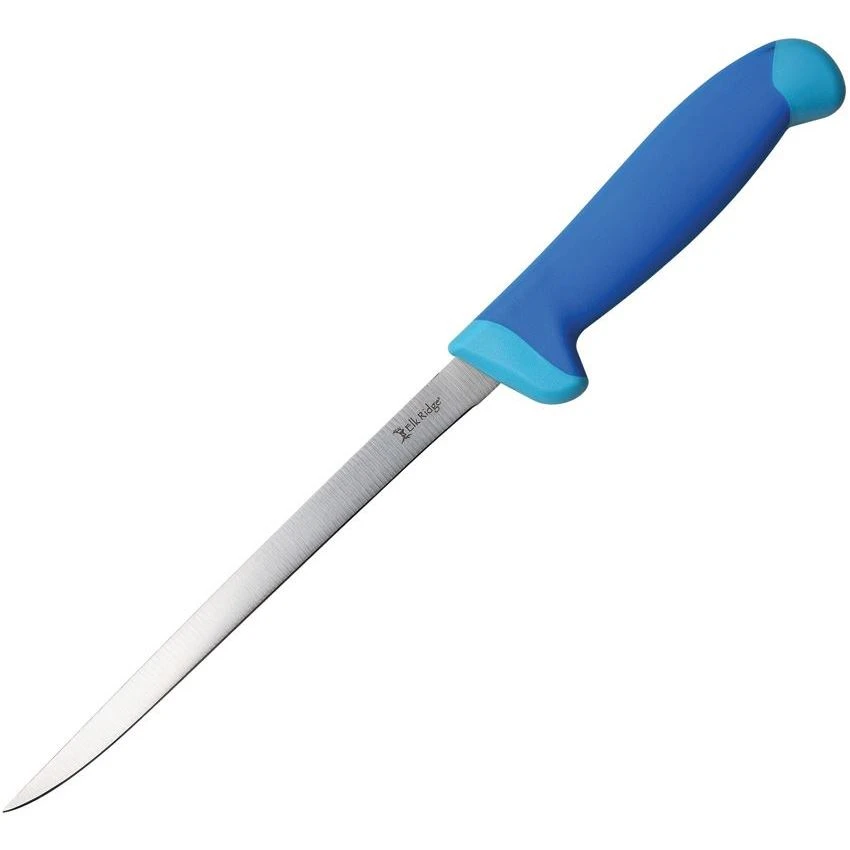 Elk Ridge 20005L 20005L Fillet Knife With Blue Rubberized Nylon Handle 3 Elk Ridge 20005L 20005L Fillet Knife With Blue Rubberized Nylon Handle